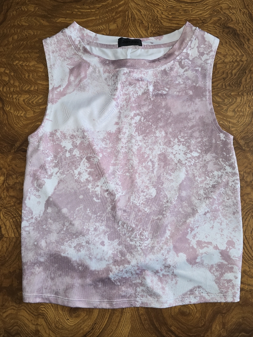 Jo+Jax Pink Marble Open Back Knot Dance Top XXSA